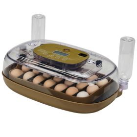 24 Egg Incubator With Automatic Egg Turning, 110V Digital Poultry Hatcher With LED Egg Candler, Temperature & Humidity Control, Auto Water Adding